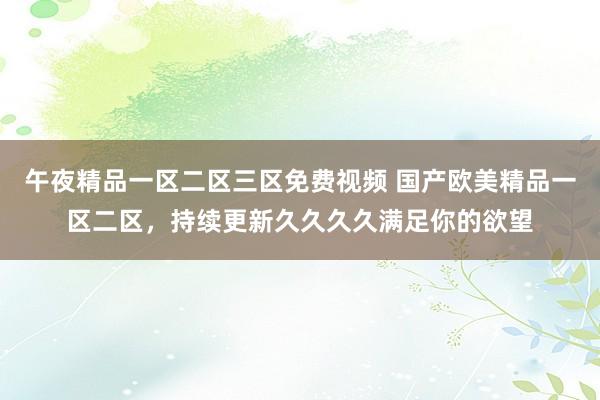 午夜精品一区二区三区免费视频 国产欧美精品一区二区，持续更新久久久久满足你的欲望