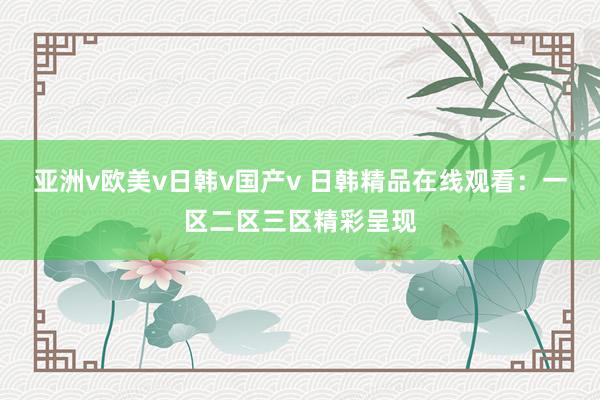 亚洲v欧美v日韩v国产v 日韩精品在线观看：一区二区三区精彩呈现