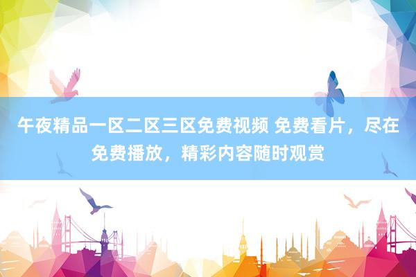 午夜精品一区二区三区免费视频 免费看片，尽在免费播放，精彩内容随时观赏