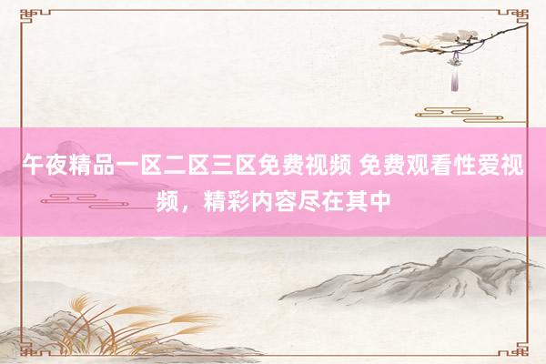 午夜精品一区二区三区免费视频 免费观看性爱视频，精彩内容尽在其中