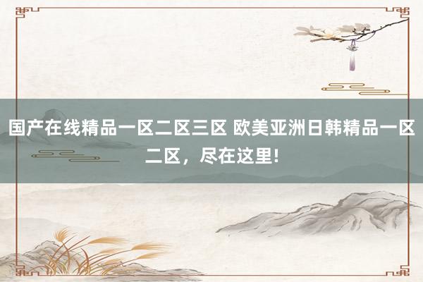 国产在线精品一区二区三区 欧美亚洲日韩精品一区二区，尽在这里!