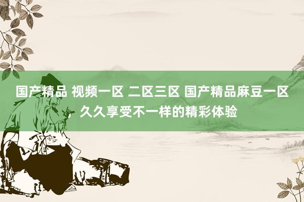 国产精品 视频一区 二区三区 国产精品麻豆一区，久久享受不一样的精彩体验
